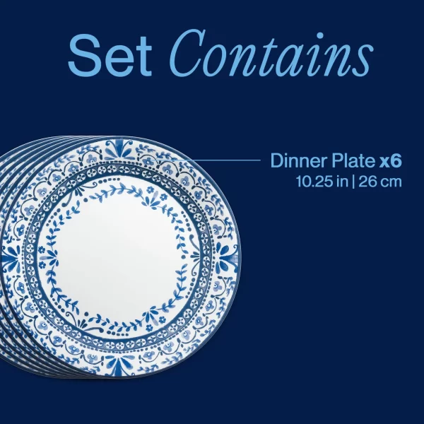 Portofino 10.25" Dinner Plates, 6-pack