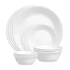Winter Frost White 16-piece Mugless Dinnerware Set, Service for 4
