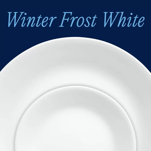 Winter Frost White 16-piece Mugless Dinnerware Set, Service for 4