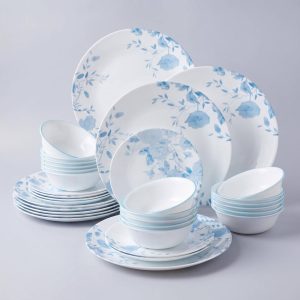 18-Piece Stoneware Dinnerware Set for 6 | Chip-Resistant Ceramic Plates & Bowls, Modern Kitchen Starter Kit, Dishwasher & Microwave Safe