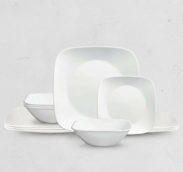 微信图片_20260826050808_12_2 12-Piece White Square Tempered Glass Dinnerware Set – Service for 4 – Durable, Shatter-Resistant Plates and Bowls for Home Use